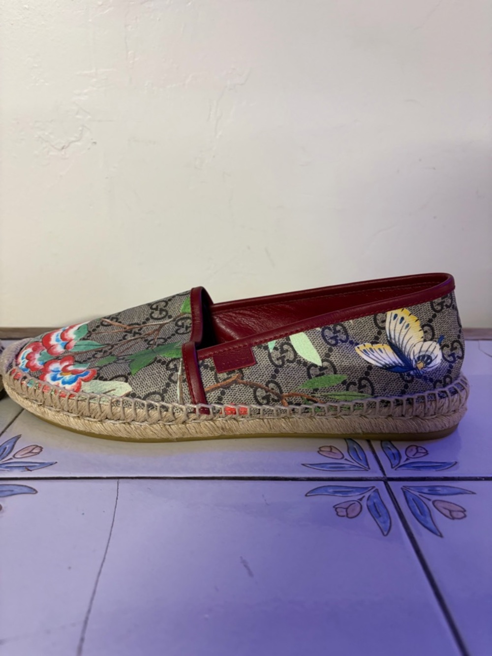 Gucci Women's GG Supreme Tian Espadrille Flats Sz. US10 - Picture 8 of 16